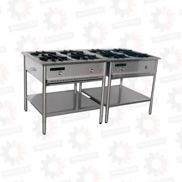 Cocina a gas 4 hornillas lineal