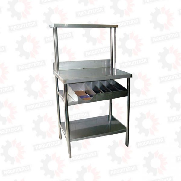 Mesa de trabajo 2 repisas inferiores y 1 superior