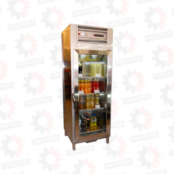 Refrigeradora vertical conservadora 1 puerta de vidrio para bebidas o tortas